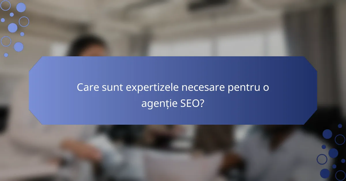 Care sunt expertizele necesare pentru o agenție SEO?