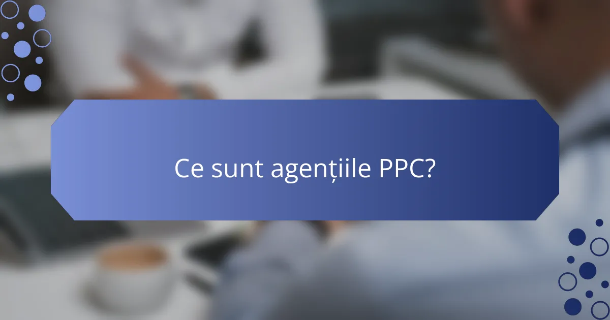 Ce sunt agențiile PPC?