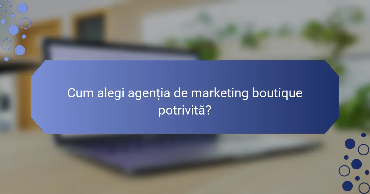 Cum alegi agenția de marketing boutique potrivită?