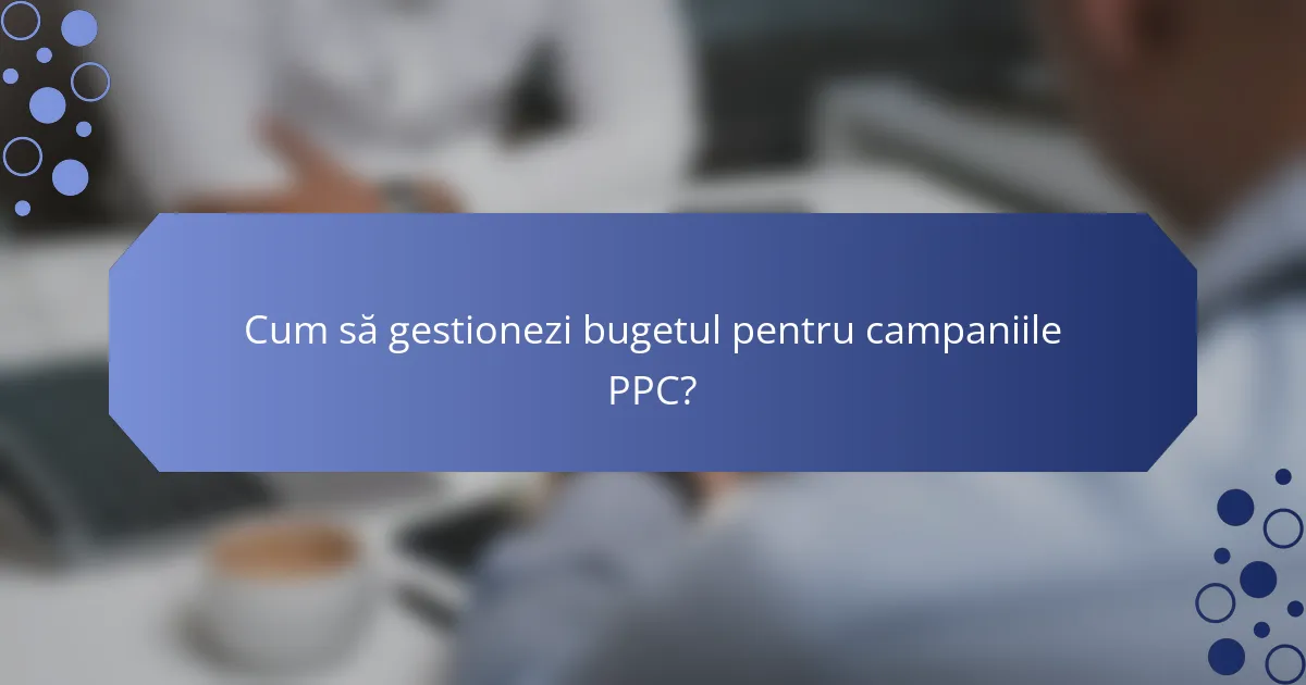Cum să gestionezi bugetul pentru campaniile PPC?
